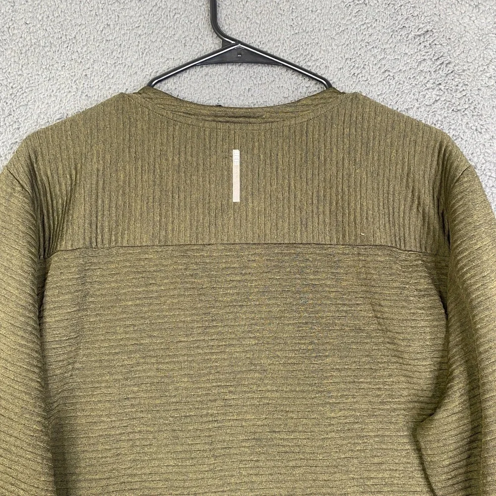 REI Active Pursuits Long Sleeve Crew Olive Green Shirt Mens XL Zip Pocket 140873